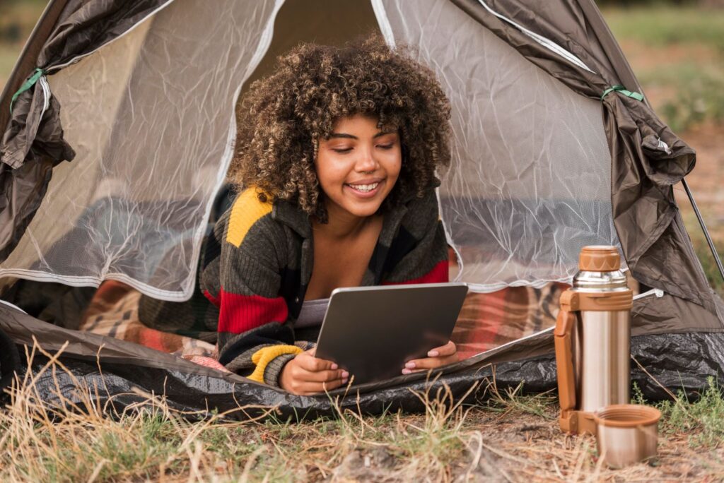 woman-camping